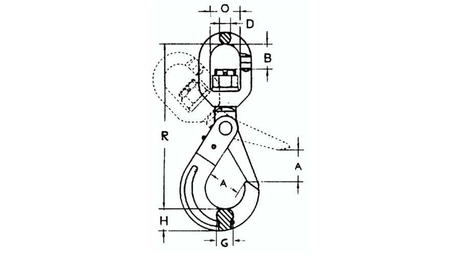 CARTEC - CROCHET PIVOTANT OEIL AUTOBLOQUANT