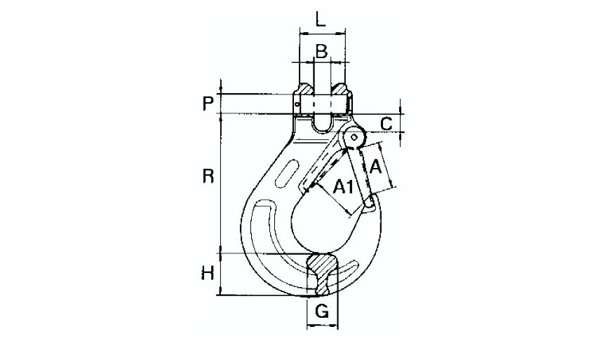 CARTEC - CROCHET CLEVIS COULISSANT/LANGUETTE