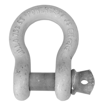 Bow Shackle Powertex PBSP Unpainted Pin front