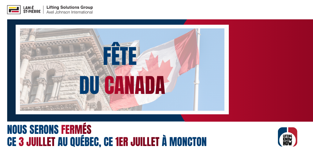 Fermeture de nos succursales – Fête du Canada