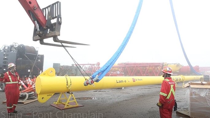 Round slings for champlain bridge