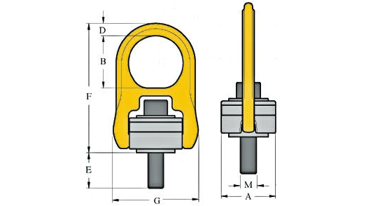 YOKE: 8-204 SWIVEL HOIST RING